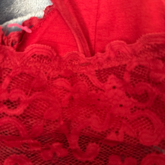 Lingerie Set Maroon Lace Bralette Bra Matching Panties Waist Fit choose size - Picture 8 of 9